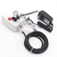 G-08 25psi Stainless Steel Spray Gun Tattoo Cake Decoration Mobile Beauty Fine Art Nail Model Painting Three Plug Spray Gun Kit