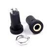 10PCS 3.5mm Stereo Audio Socket 3 Pole Black Panel Mount Gold Plated With Nuts Headphone Socket ► Photo 2/4