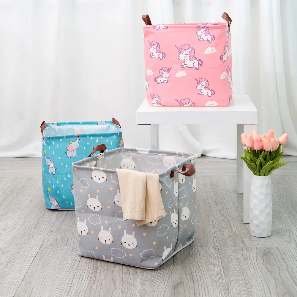 Laundry-Basket Organizer Cube Folding Dog-Toys Kids for Storage-Box