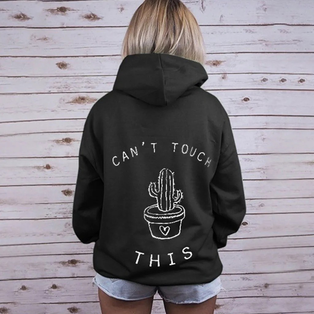 

Hoodies Women Print Long Sleeve Sweatshirt Hooded Pullover Tops Blouse Autumn Winter Sweatershirts Sportswear Pullover Clothes