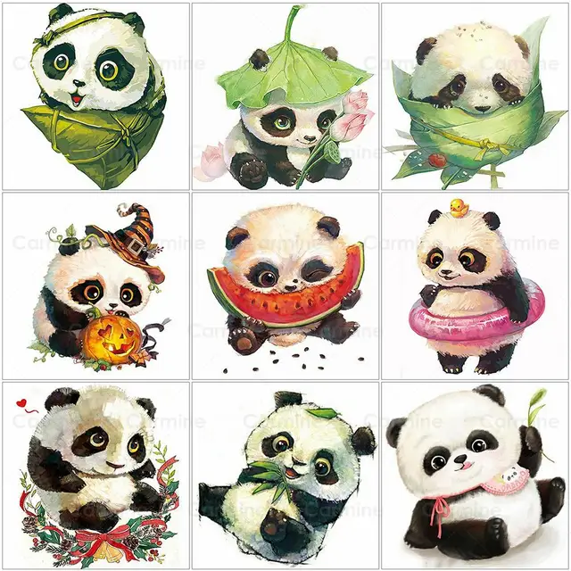 Diamond Paint Animal Panda Pictures 1