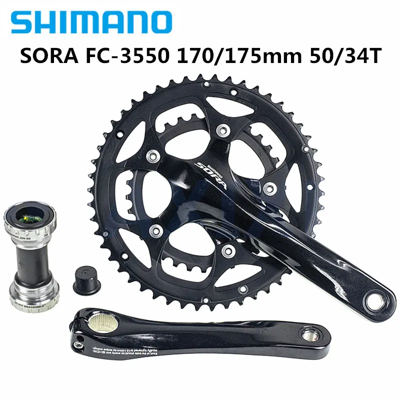 SHIMANO SORA FC-3550 зубная пластина из двух частей дорожный велосипед полый один зубчатый диск 9 S/18 Скорость 50-34T зуб 170/175 мм