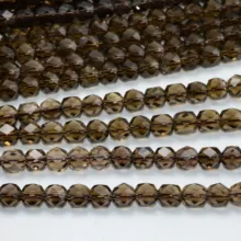 Природный дымчатый кварц неправильные ограненные бусины 8 мм-9 мм-острые резки