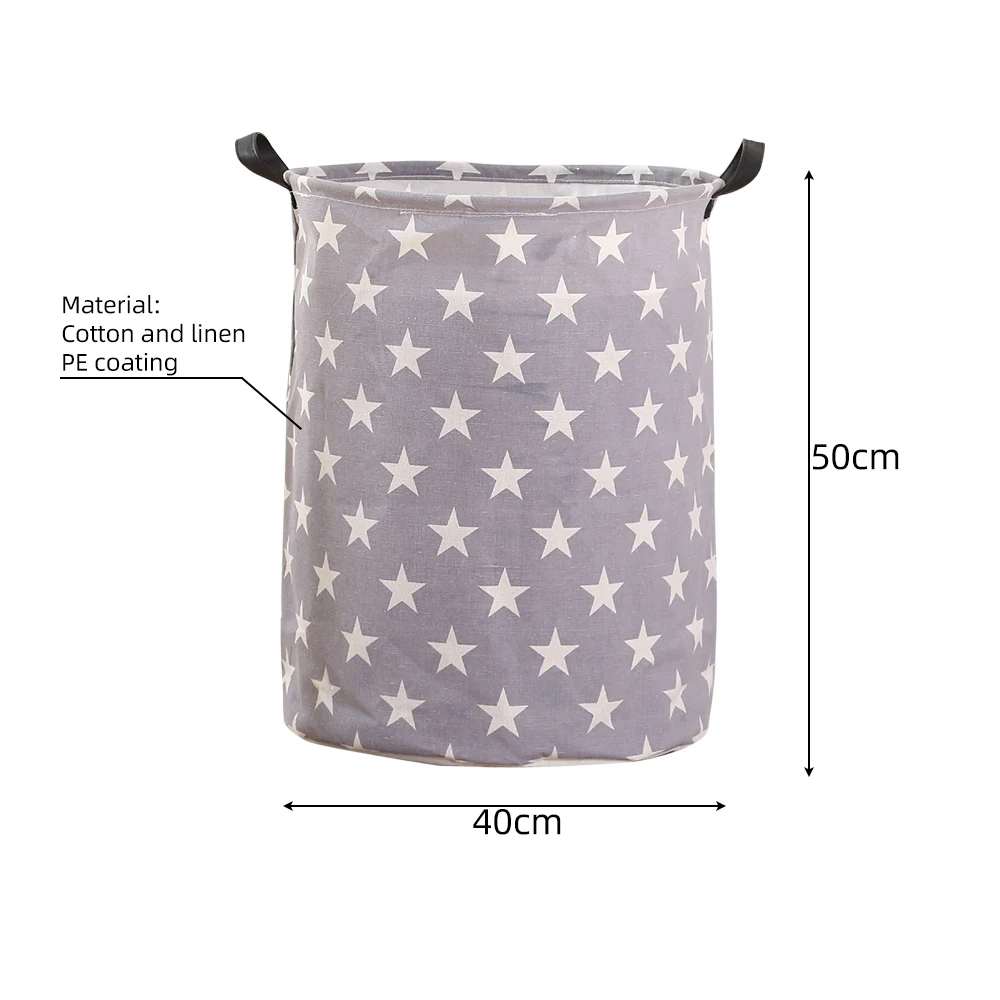 1PCs Folding Laundry Basket Round Storage Bin Large Hamper Collapsible Clothes Kids Toy Home Sundries Laundry Storage Organizer - Цвет: U