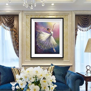 

5D DIY Diamond Painting Ballerina girl Embroidery AB Drill Cross Stitch Canvas Lace Needlework Home Decor Gift