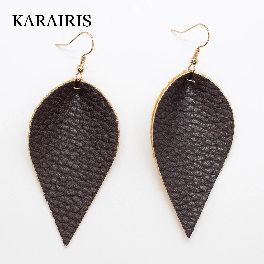 KARAIRIS новинка модные ювелирные изделия трендовые серьги из искусственной кожи