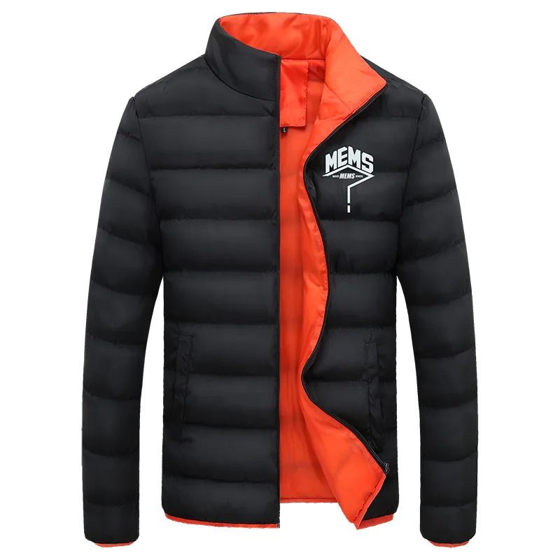 Black Jacket new Parkas warm jacket with turtleneck for men, thick casual winter cotton coat, for men, plus size 6XL, light clothing - Цвет: Black Jacket