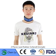 2 шт. радиологическая защита щитовидный воротник медицинский визуальный центр использования рентгеновский защитный 0,5 mmpb свинцовый резиновый воротник