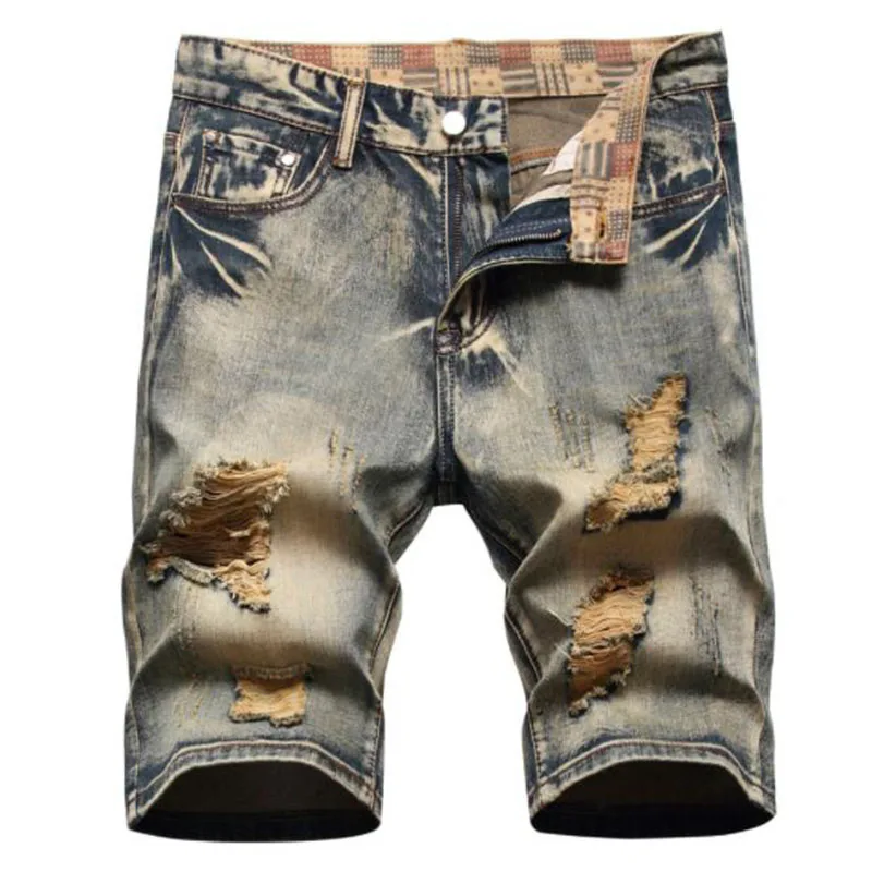 Mens Ripped Short Jeans Size 28-42