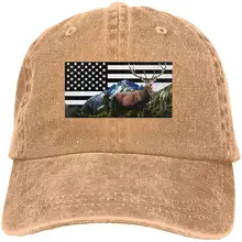 Мужская Женская Бейсболка с флагом лося(2) джинсовая кепка для папы Кепка водителя грузовика