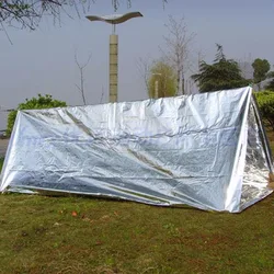 Grande taille imperméable à l'eau jetable en plein air militaire survie d'urgence sauvetage espace feuille thermique couverture premiers secours ruban rideau 