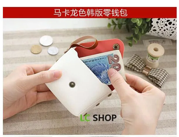 Lang Jie простой кошелек карамельного цвета jiao zi xing значение Macarons для переноски монет замок бумажник производители оптом