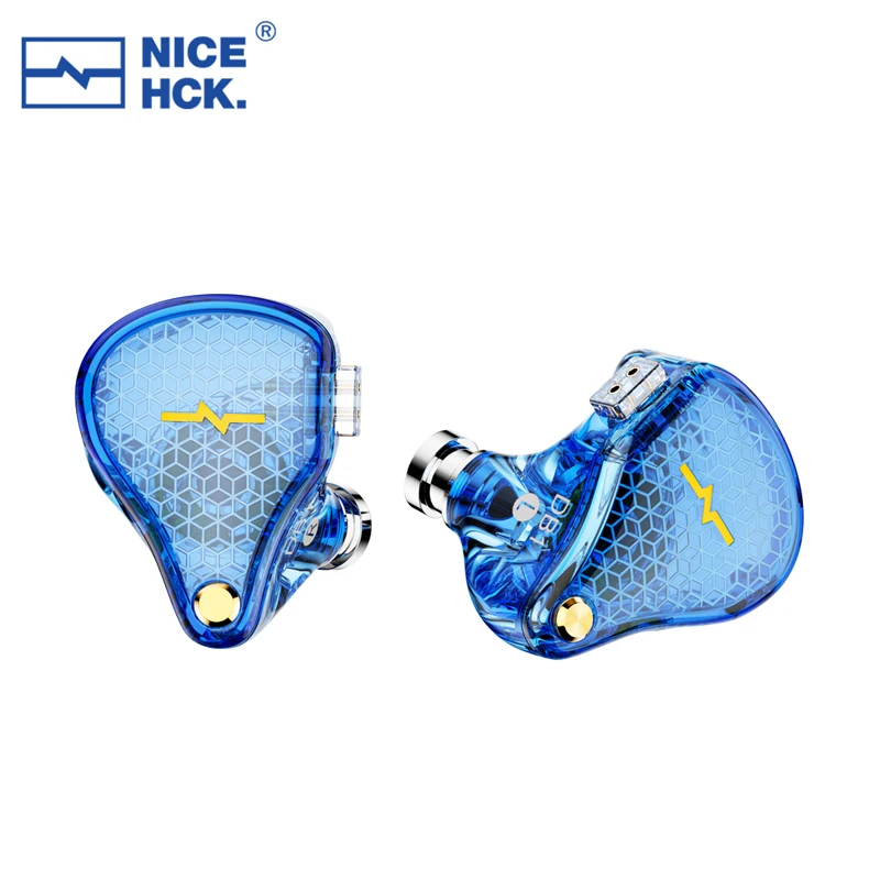 NiceHCK DB1 HIFI 음악 이어폰 10mm 다이나믹 드라이버 DJ 러닝 스포츠 IEM Audiophile 이어 버드 스튜디오 이어 플러그 2Pin 분리형