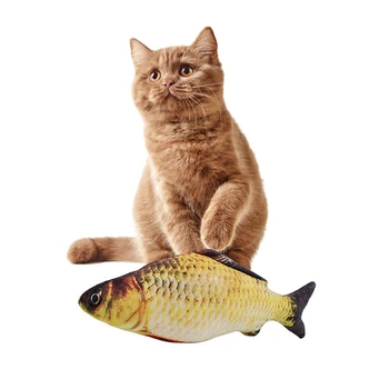 

30CM Electronic Pet Cats Toys Electric USB Charging Simulation Fish Toy for Dogs Cat Chewing Playing Biting Toy Cat Mint Toy