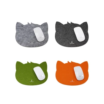 

1PC Cute Cat Felt Mouse pad 20x20cm 3MM Eco-Friendly Cartoon Otaku Mousepad Small Universal Laptop Computer Mat Office Best Gift