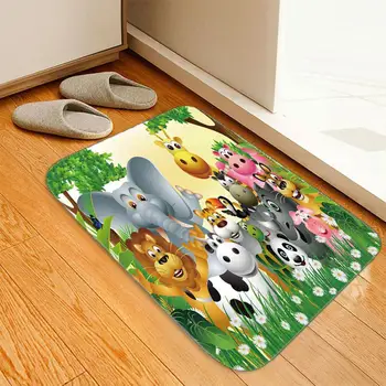 

High Quality 3D Animals Hallway Welcome Floor Mats Print Bathroom Kitchen Carpet House Doormats Living Room Tapete Rug Custom