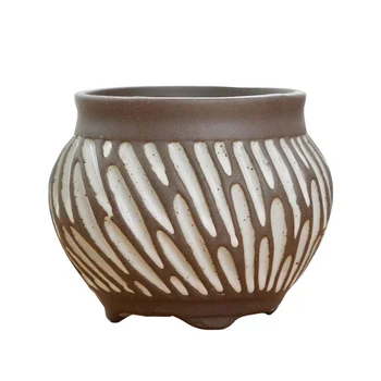 

1PC Ground Flowerpot Ceramic Potted Plant Flowerpot for Home Garden Store Office