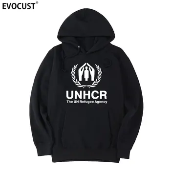 

UNHCR UNITED NATIONS UN REFUGEE AGENCY men Hoodies Sweatshirts women unisex Combed Cotton