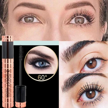 

Black 4D Mascara Thick Curling Makeup Eyelashes Waterproof 3d Rimel Extension Make Up Silk Fiber Eye Lash Mascara Eyes Cosmetic