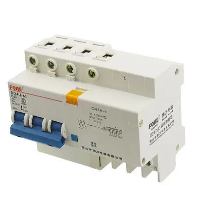 

AC 400V 63A 3-Pole Overload Protection Earth Leakage Circuit Breaker 3P+N