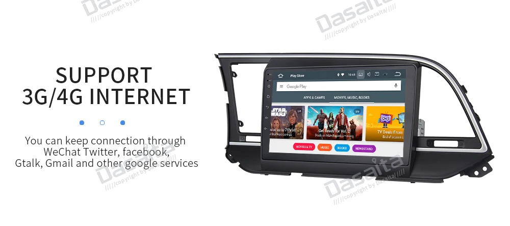 Cheap Android 9.0 Octa Core Car Radio Player for Hyundai Elantra 2016 one din Headunit with 9" IPS Touch Screen 1080P Video Bluetooth 10