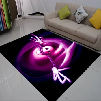 

Kitchen Anti Slip Rugs The Nightmare Before Christmas Cartoon Jack Bedroom Decor Floor Mats Polyester Carpet for Living Room