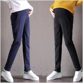 

Plus Size Pregnancy Pants Summer Pregnant Women Clothes Trouser Leisure Loose Leggings Autumn Winter Velvet Work Overall Pant