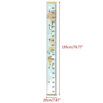 

Nordic Smiple Child Height Feet Kids Measuring Heights Ruler Wall Stickers U50F
