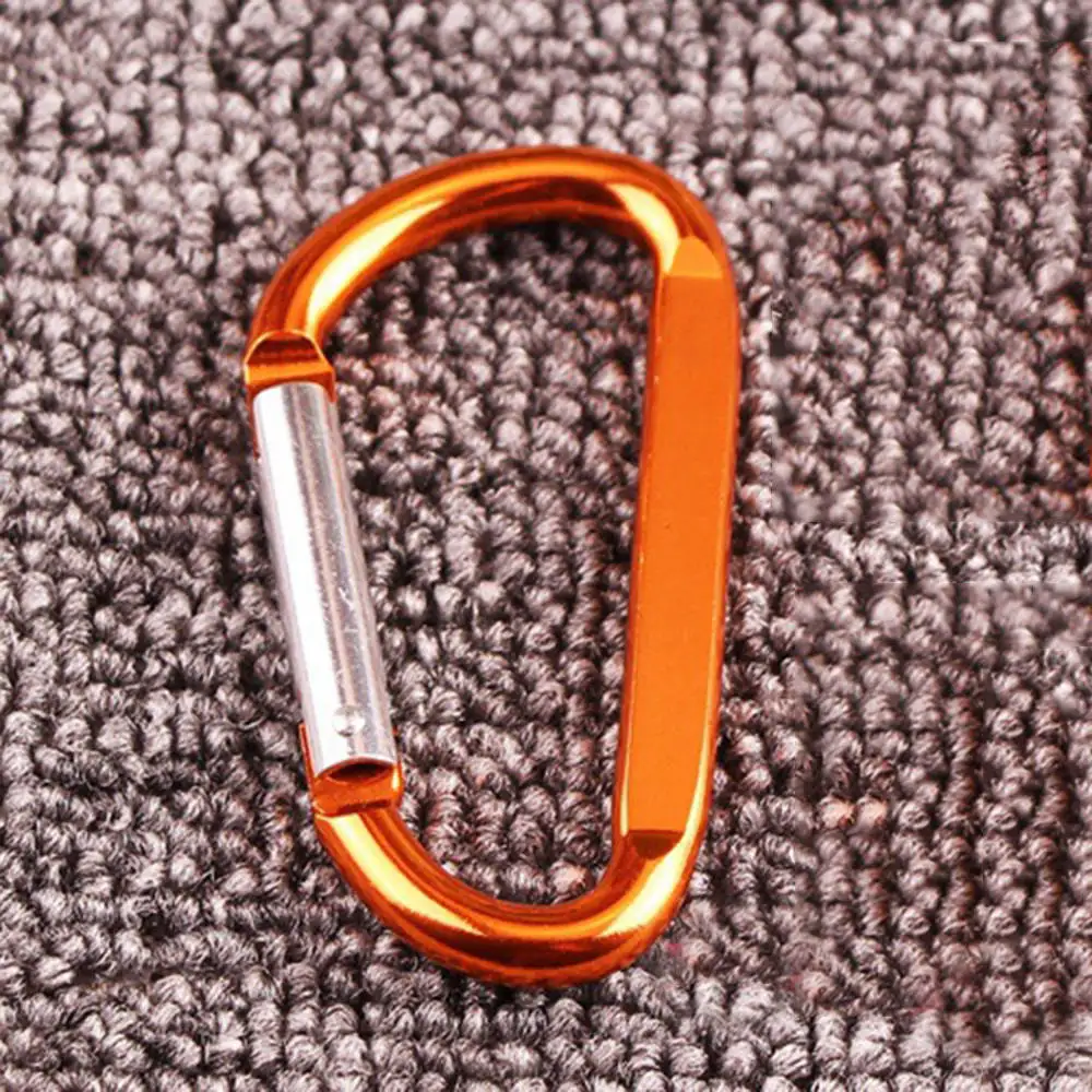 10pcs Aluminum Carabiner Key Chain Clip Water Bottle Buckle Camping Keyring Snap Hook Travel Kit Climbing Accessories