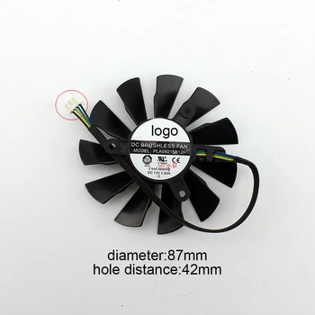 

87mm For MSI N550GTX-Ti/ N650/ R7 250/N450/R6770 Video Card Fan PLA09215B12H