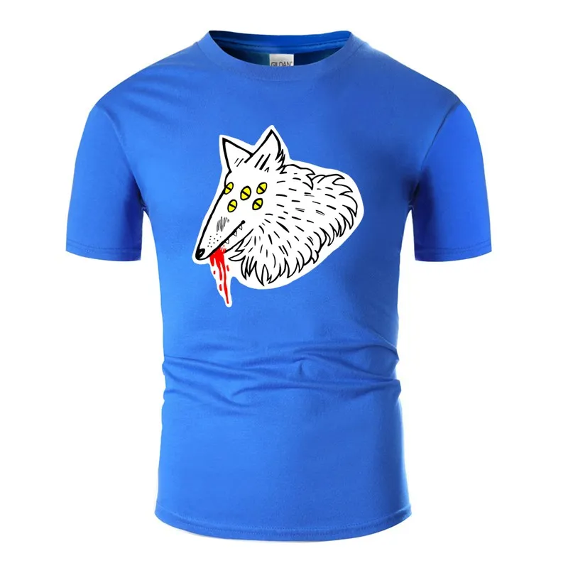 

New Style Funny Casual Wolf T Shirt For Mens Letter Famous Gray Solid Color Men And Women T-Shirts 2020 Short-Sleeve Hip Hop