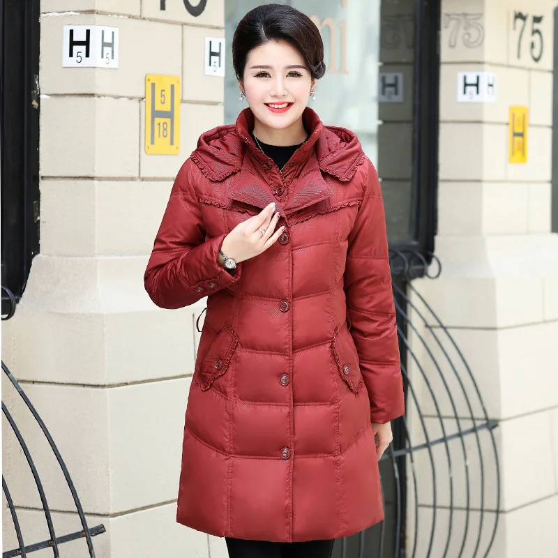 

Long Winter Coat Women Down Coats Jackets Warm Woman Down Parka Warm Female Jacket Doudoune Femme Hiver 125 KJ2589