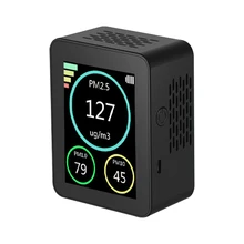 Analisador de gás detector de gás pm2.5 pm1.0 pm10 névoa detectores de partículas qualidade do ar monitor detector tft tela colorida casa o escritório