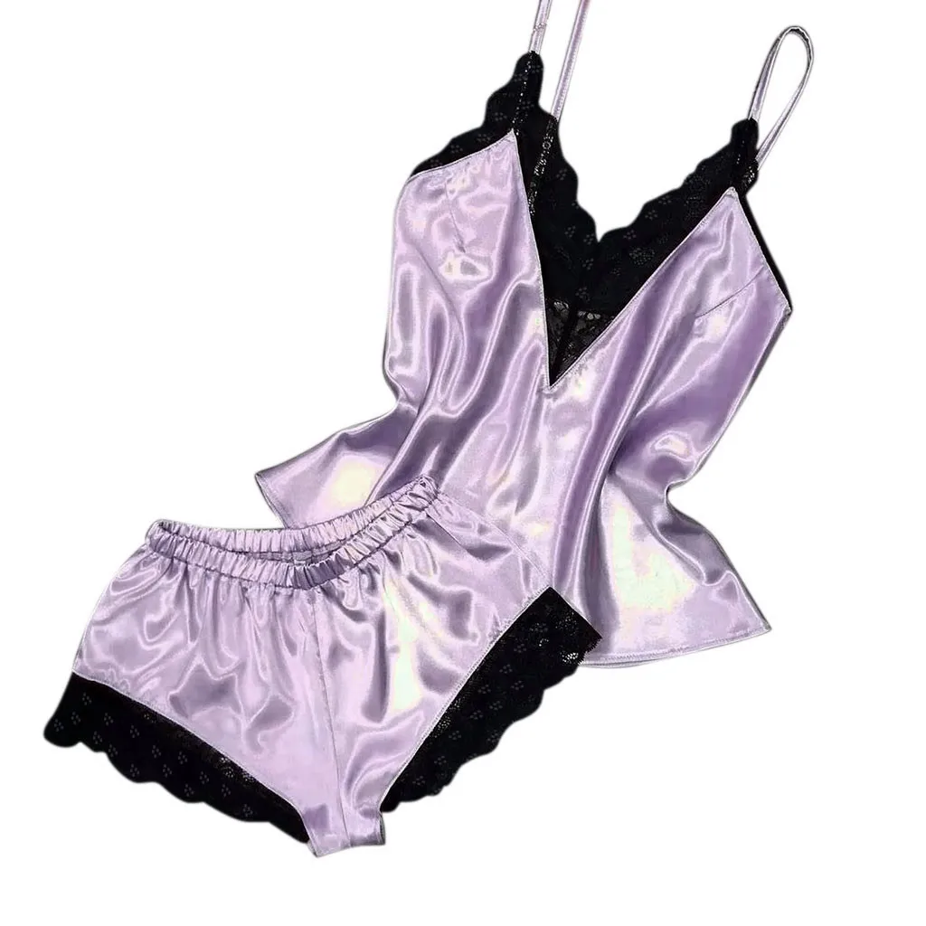 2 шт. Сексуальная женская пижама для женщин кигуруми Домашняя одежда ночная рубашка комплект нижнего белья h5 - Цвет: E