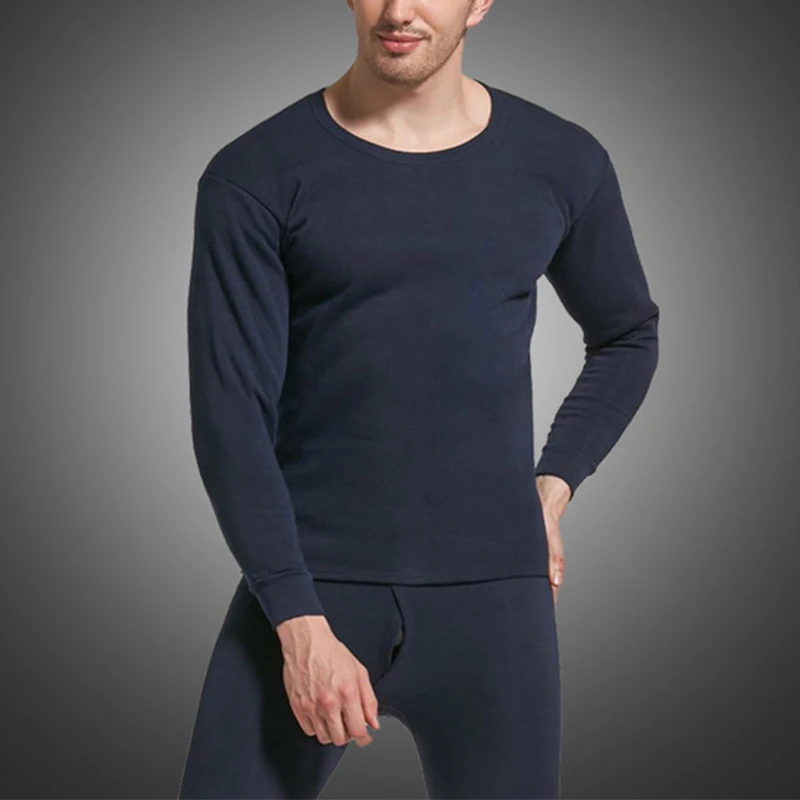 1Set Men Thermal Underwear Set Keep Warm Tops+Pants Ski Underwear Men Ski Suit Plus Cashmere Winter Thermal