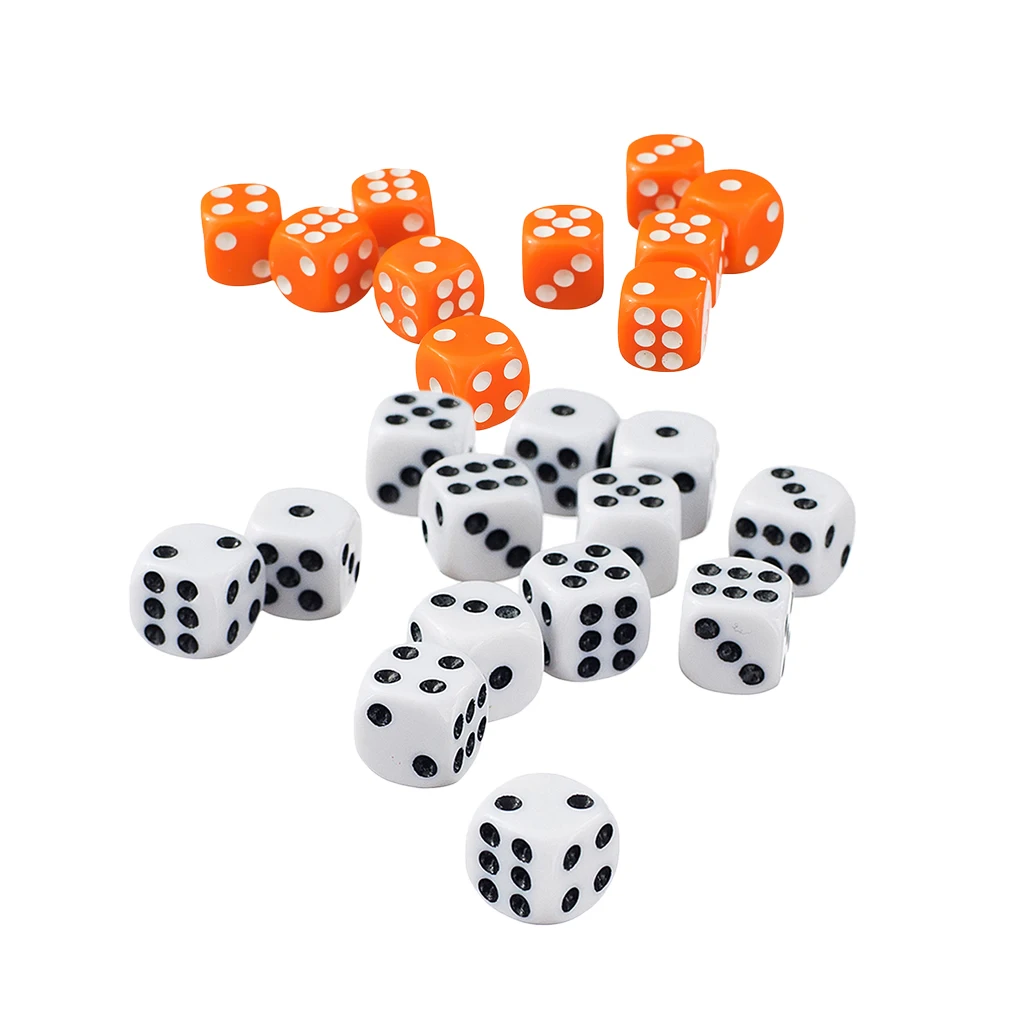 100x Opaque D6 Dices with Spot for Dungeons and Dragons Party Dice Toys Gift