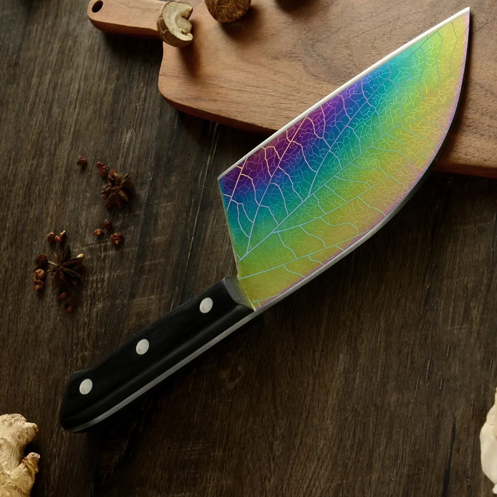 Нож для мясника из нержавеющей стали 7cr17 с красивым рисунком инструмент кемпинга