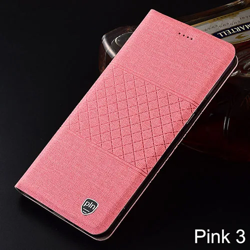pink 3 Чехол для sony Xperia 1 плед Стиль Холст Узорная Кожа, флип-чехол для sony Xperia1 sony 1 чехол Coque - Цвет: pink 3