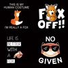 Fox T shirt EU Size This Is My Human I'm Really A Fox Funny Cute Animal Black 100% Cotton Tshirt ► Photo 3/6