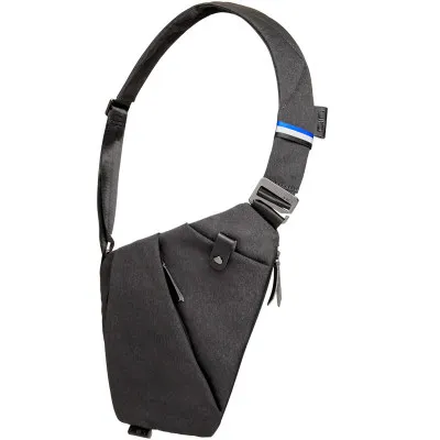 FINO Ⅱ цифровая сумка на плечо Мужская многофункциональная диагональная посылка карманы цифрового хранения нагрудная сумка Противоугонная пушка посылка - Цвет: Gray left hand