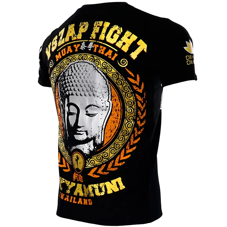 VSZAP Shakyamuni muay Thai MMA борьба Футболка-боксерка для короткий рукав Футболка мужская