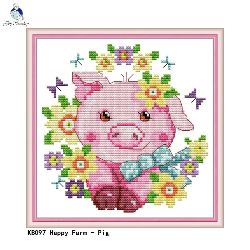 Joy Sunday Happy Farm Счетный крест 11CT 14CT сделай сам ручная работа печать ткань наборы для вышивки крестом вышивка украшение дома