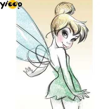 

Full square drill diamond Painting 5D DIY diamond embroidery Cartoon girl with wings Diamond mosaic Home Decor Gift AX0630