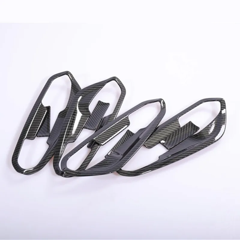 Carbon Fiber Printed Car Exterior Door Handle Cover Bowl Moulding Trim for Ford Mondeo 2013 - Цвет: For Door Bowl