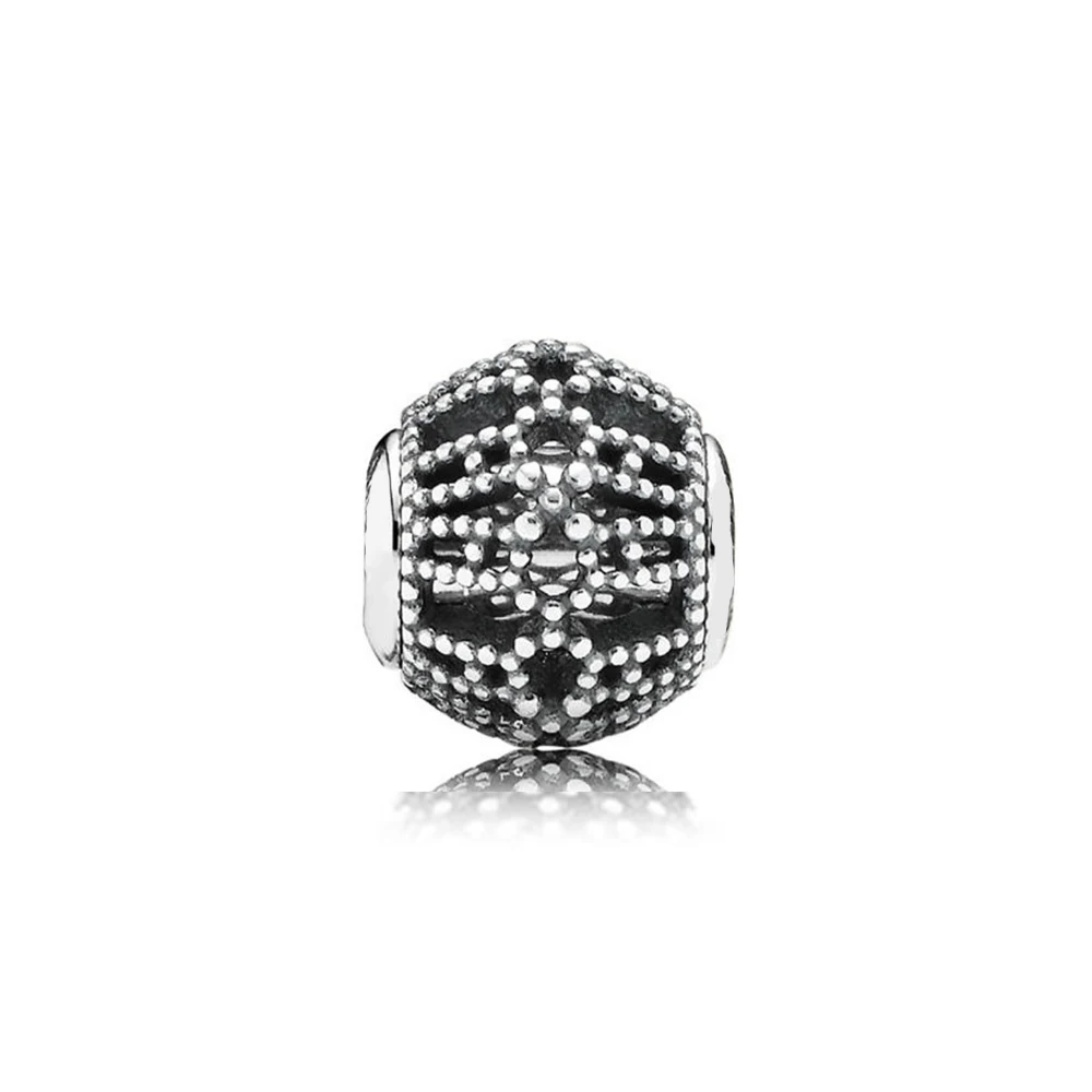 Новая мода 925 пробы серебряный шарм шарик выдолбленный узор сочетание DIY браслет и браслет подарок с фабрики - Цвет: 5