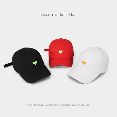 

High Quality Love Embroidered Baseball Cap Leisure Men and Women Cotton