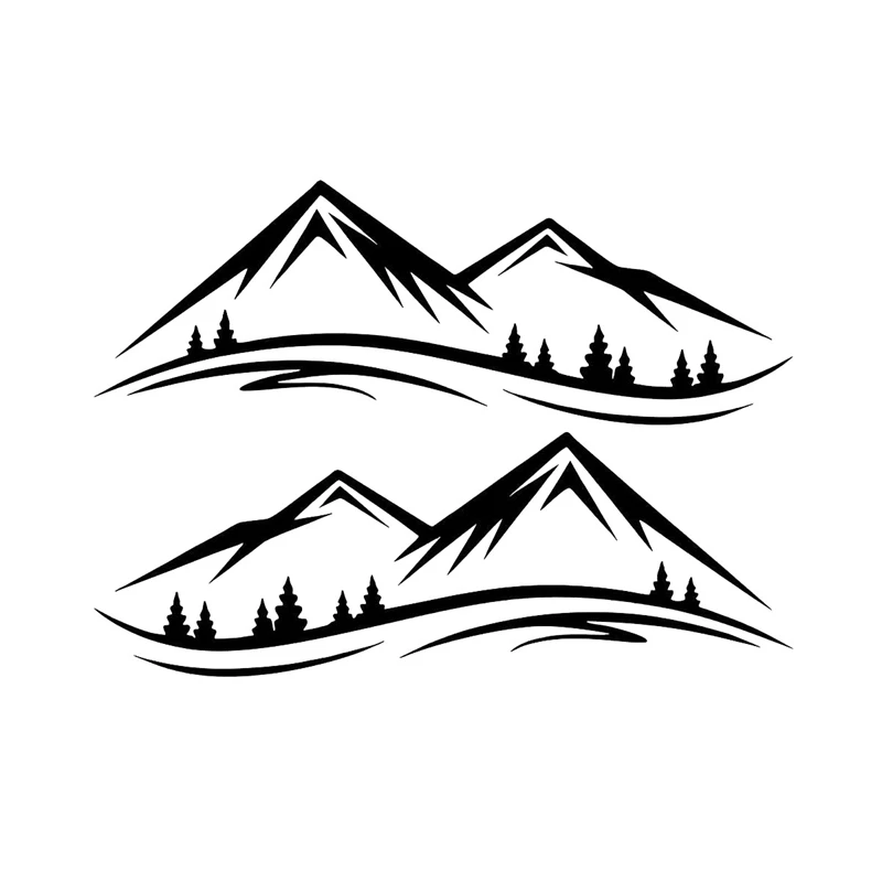 в горах (с наклейками). горы этикетка. горы силуэт. очертания гор. стикеры горы.