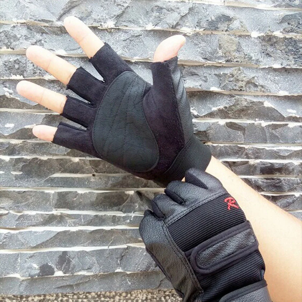 Утолщенные мужские тактические перчатки, уличные спортивные перчатки, варежки без пальцев, велосипедные перчатки для велоспорта, кожаные перчатки с полупальцами