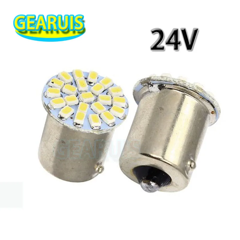 

50pcs Truck 24V 1156 BA15S P21W S25 3496 22 SMD 1206 LED 3020 Reverse Tail Light Parking Light Turn Backup Light Led Bulbs 24V