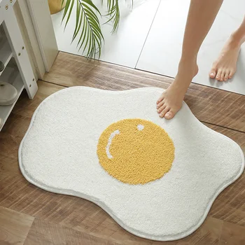

Creative Egg Bath Mat Bathroom Carpet Non Slip Entrance Carpet Floor Mat Doormat Kitchen Absorption Rugs Home Decor